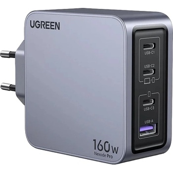 UGREEN Зарядно устройство Ugreen - X763 Nexode Pro, USB-A/C, 160W, сиво (0404012)