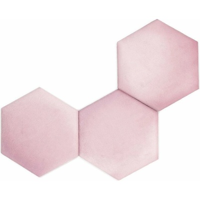 Čalouněný panel Hexagon - pudrově růžový M