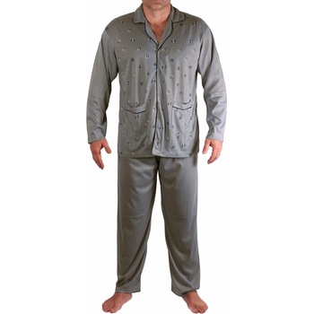 Miro 2121 pánské pyžamo dlouhé šedé