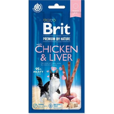 Brit Premium by Nature Cat Chicken & Liver 3 sticks 15 g – Zbozi.Blesk.cz