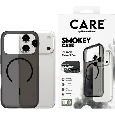 Panzer Калъф CARE - Smokey, iPhone 17 Pro, MagSafe, Black (5715685026973)