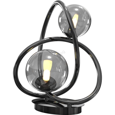 WOFI 8014-205 - LED Настолна лампа NANCY 2xG9/3, 5W/230V черен/хром (W3993)