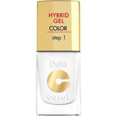 Delia Hybrid Coral Gel lak 25 bílý 11 ml