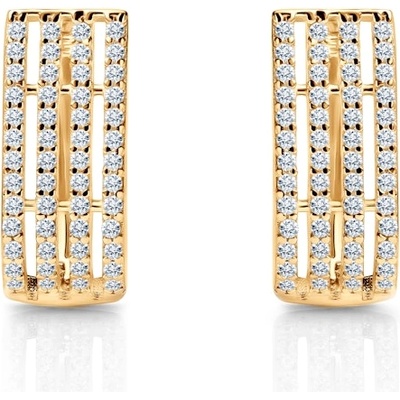 SAVICKI Обеци savicki: жълто злато, цирконий