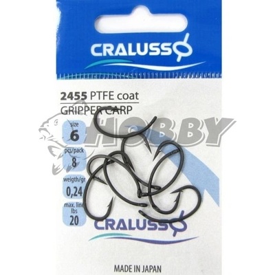 Cralusso Gripper Carp hooks PTFE Coated veľ.8 8ks