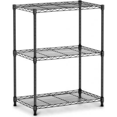 ROYAL Catering Kovový regál - 60 x 35 x 77 cm - 120 kg - černý