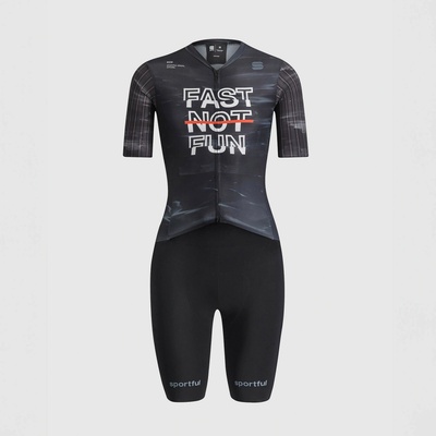 Sportful FAST NOT FUN dámska gravel kombinéza čierna