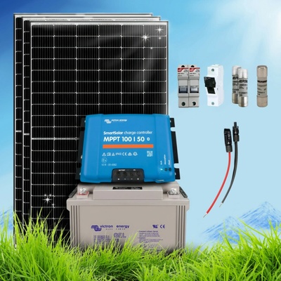 SVP Solar 1140 Wp ostrovní systém 24V 220Ah s bateriemi Victron Gel bez konstrukce