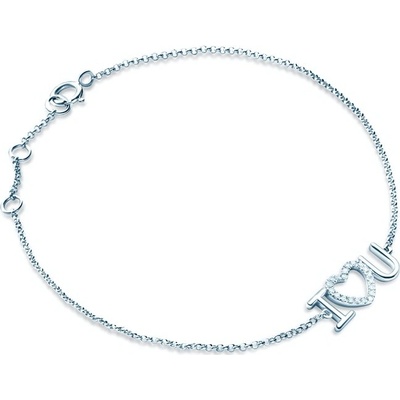 SAVICKI Náramok s príveskom biele zlato s diamantmi 0.05 ct 18 cm - SAVB05606 W G