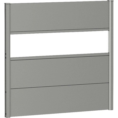 Kovový plot Biohort 100 x 90 cm hliník so sklom sivý kremeň metalický
