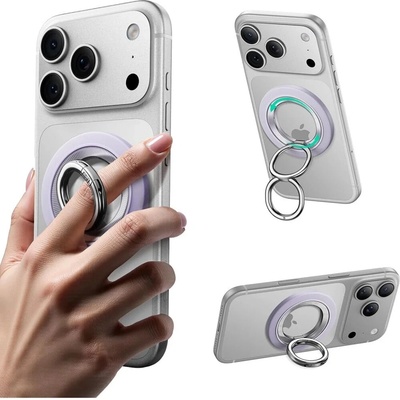 Magnetický držák se stojánkem ESR Magnetic 360° HaloLock MagSafe Phone Ring - Levandulová – Zboží Mobilmania