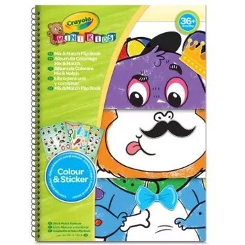 Crayola Mini Kids: Книжка за оцветяване с флип стикери