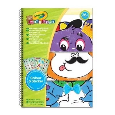 Crayola Mini Kids: Книжка за оцветяване с флип стикери