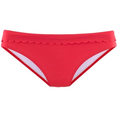LASCANA Долнище на бански тип бикини 'Scallop' червено, размер 36