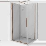 Mexen Velar плъзгаща се душ кабина 100 x 110 см, прозрачна, розово злато (871-100-110-01-60)