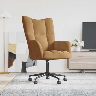 VidaXL 328059 relaxační hnědé samet