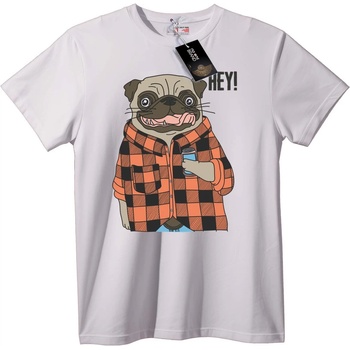 NOONEBRAND Тениска Мопс в Каирета - 7XL, White