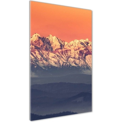 Vertikálny fotoobraz na skle Panorama Tatry 50x100 cm