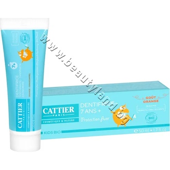 Cattier Паста за зъби Cattier Dentifrice 7+ Toothpaste Sweet Orange, p/n CA-0917872 - Паста за зъби за деца над 7 години с вкус на портокал (CA-0917872)