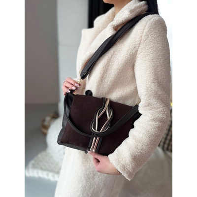 Grosso Čokoládově hnědá kabelka přes rameno crossbody