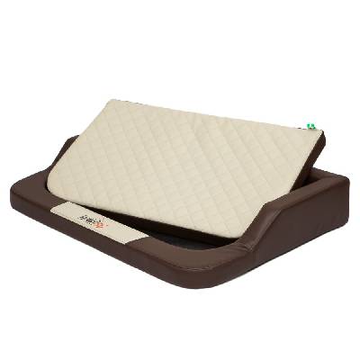 Pelíšek pro psa HobbyDog Medico Lux eko kůže - hnědý Velikost: L - 75 x 50 cm