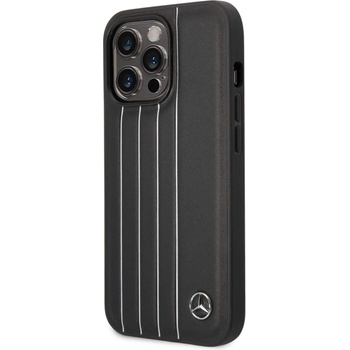 Mercedes-Benz Genuine Leather Urban Case - дизайнерски кожен кейс (естествена кожа) за iPhone 14 Pro Max (черен)