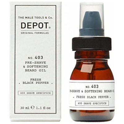 Depot olej No. 403 Pre-Shave & Softening Beard Oil Fresh Black Pepper 30 ml