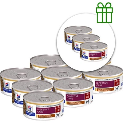 Hill's Hill s Prescription Diet i/d Stew Mini Грижа за храносмилането консерви за кучета 156 г, 9+3 БЕЗПЛАТНО