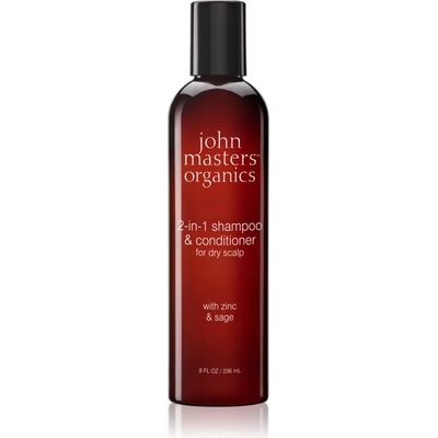 John Masters Organics Scalp 2 in 1 Shampoo with Zinc & Sage шампоан и балсам 2 в1