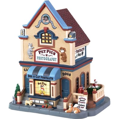 Svietiaci domček Lemax 85391 Fotoateliér štvornohých miláčikov