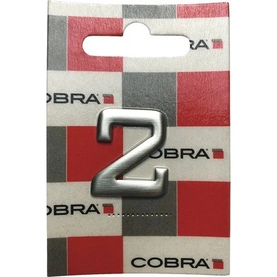 Domové číslo "2" nalepovacie nerezová oceľ 2,5 cm