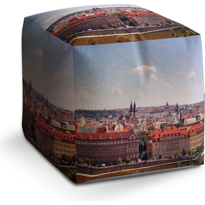 Sablio Taburet Kocka Praha - 60x60x60 cm
