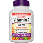 Webber Naturals Vitamin С, 500 mg, 120 таблетки, портокал, Webber Naturals
