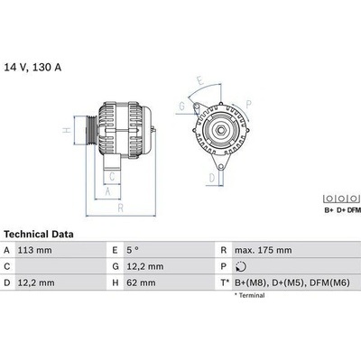 Alternátor BOSCH 0 986 048 801