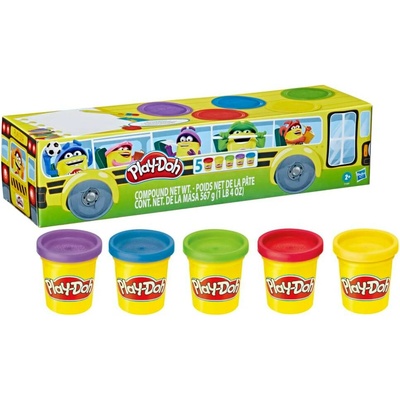 Hasbro Play-Doh Návrat do školy Balenie 5 ks téglikov
