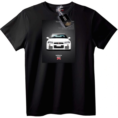 Тениска с Nissan GT-R - 4XL, Black