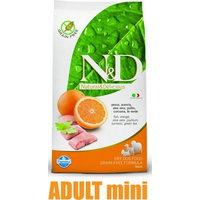 N&D Ocean Dog Adult Mini Grain Free Herring & Orange 7 kg