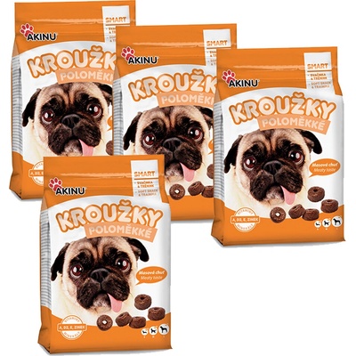 Akinu Polomäkká pochúťka pre psy 4 x 500 g
