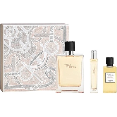 Hermès Terre d'Hermes подаръчен комплект с тоалетна вода 100мл, тоалетна вода 15мл и душ гел 40мл за мъже 1 бр