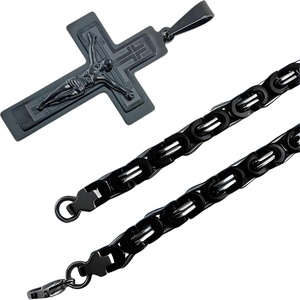 HARAHU Мъжко колие re-38739 - Черно / 60см kp38739