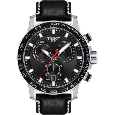 Tissot Мъжки часовник Tissot Supersport Chrono 45.5mm 125.617. 16.051. 00, Черен (TIS125.617.11.041.00)