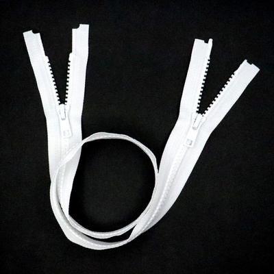 YKK Zip kostěný dělitelný dvoucestný VISLON® 75cm bílá