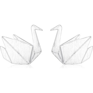 Silenti Jewelry Сребърни обеци "Лебед
