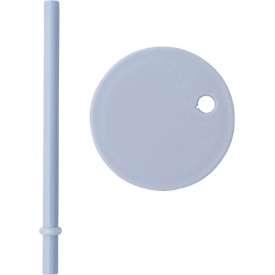 Design Letters Светлосин капак със сламка за чаша, ø 7 cm - Design Letters (20102004LIGHTBLUE)