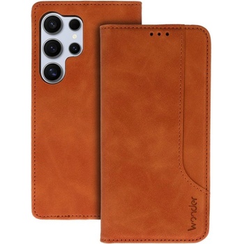 Samsung Калъф Flip Book Wonder Prime, за Samsung Galaxy S23 Ultra, Кафяв (5225)