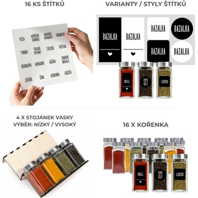 usporadejto.cz Sada koreničiek DUST 120 ml 16 ks