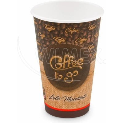 WIMEX s. r. o WIMEX s. r. o. Хартиена чаша "Coffee to go" Ø90 мм 510 ml `XL: 0, 4L/16oz` [50 бр. ]
