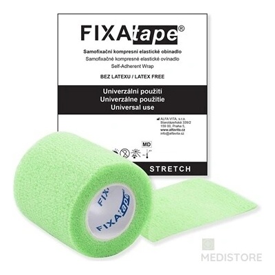 ALFA VITA, s.r.o. FIXAtape STRETCH Samofixačné elastické ovínadlo farba fluorescentná zelená, 5,0 cm x 450 cm 1 ks