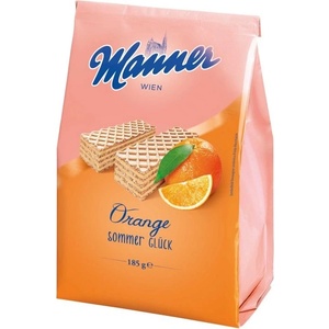 Manner Хрупкави вафли Manner с вкус на портокал 185 г