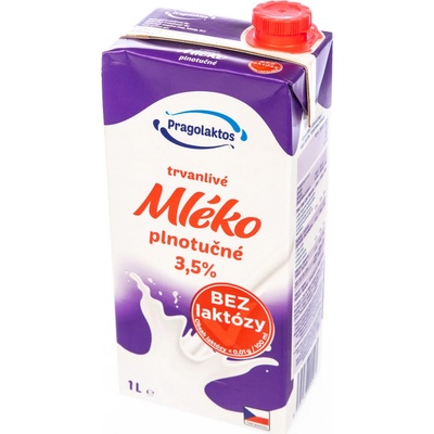 Pragolaktos Trvanlivé mléko bez laktózy 3,5% 1 L – Zbozi.Blesk.cz